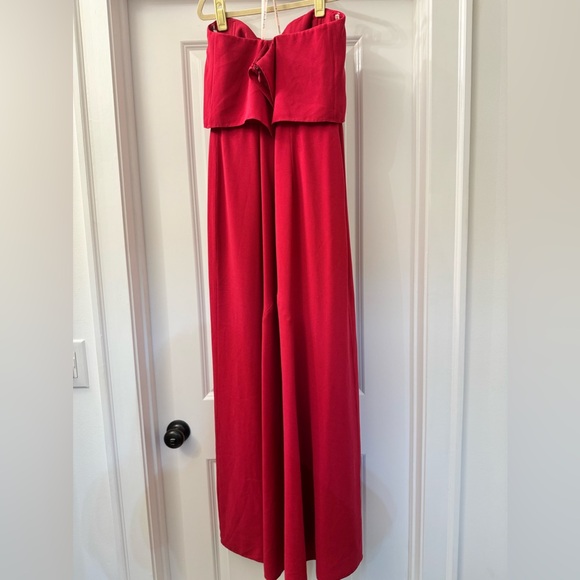 Halston Hot Pink Strapless Gown (Saks) - Picture 2 of 4